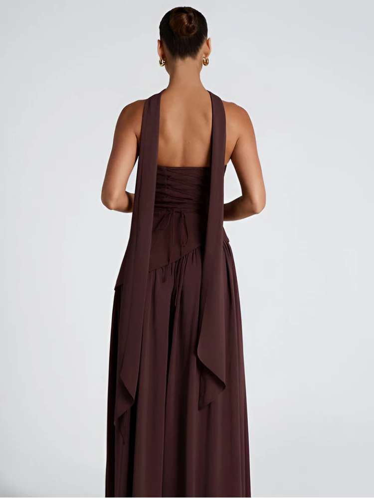 Madison Maxi Dress - Brown