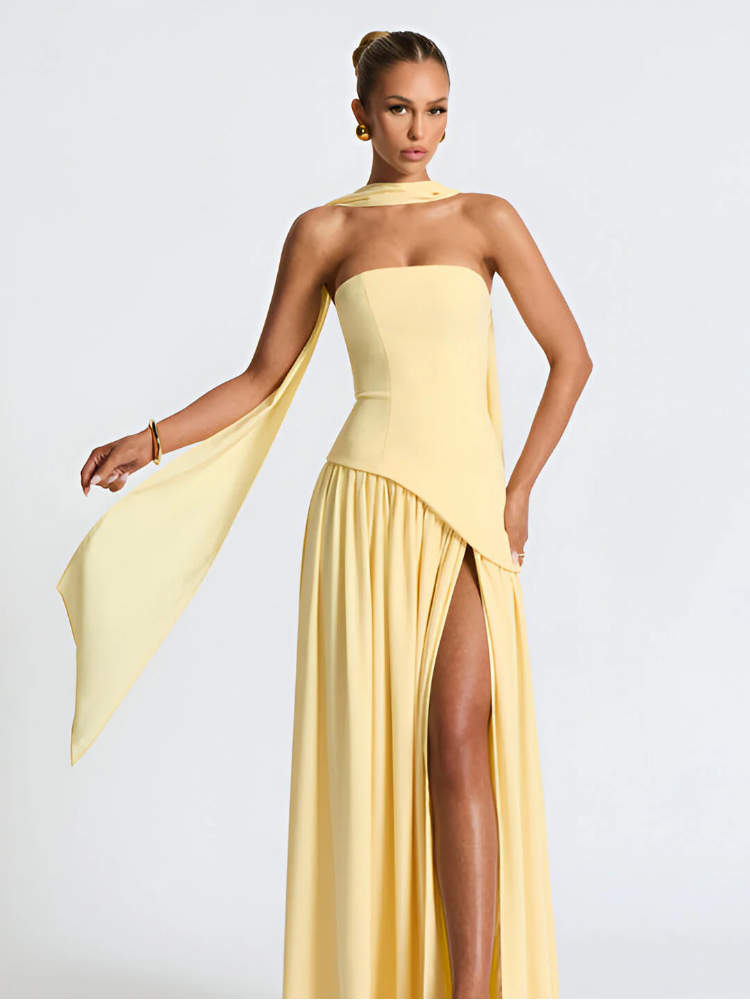 Madison Maxi Dress - Yellow