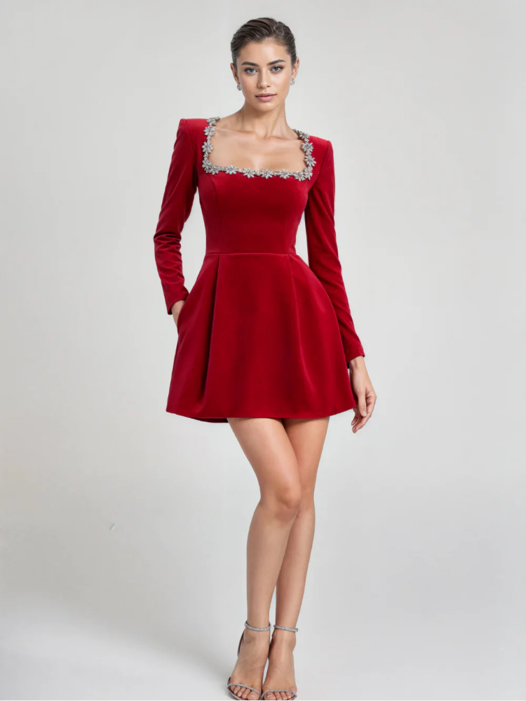 Whitney Mini Dress - Red